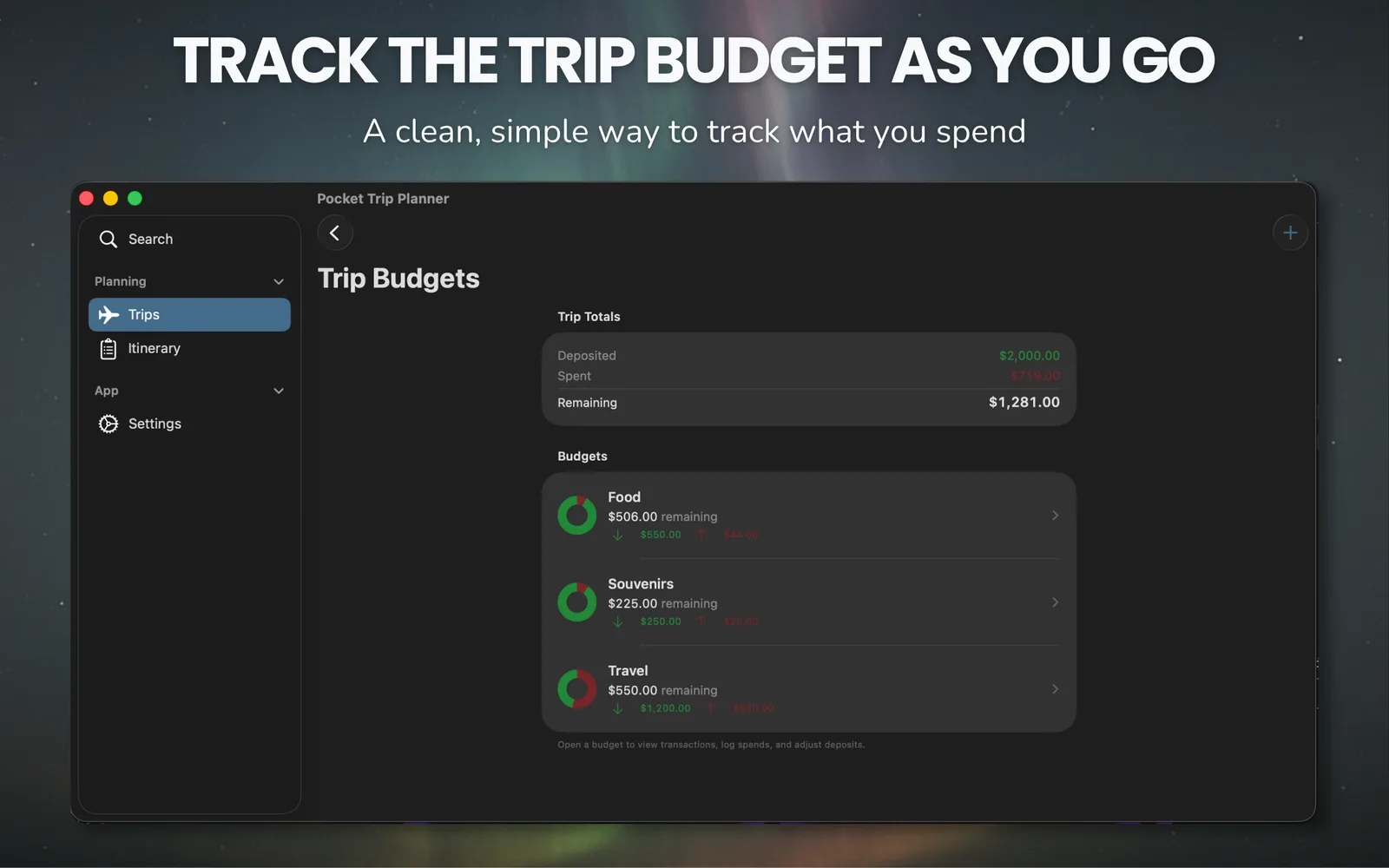 Pocket Trip Planner Mac screenshot 3