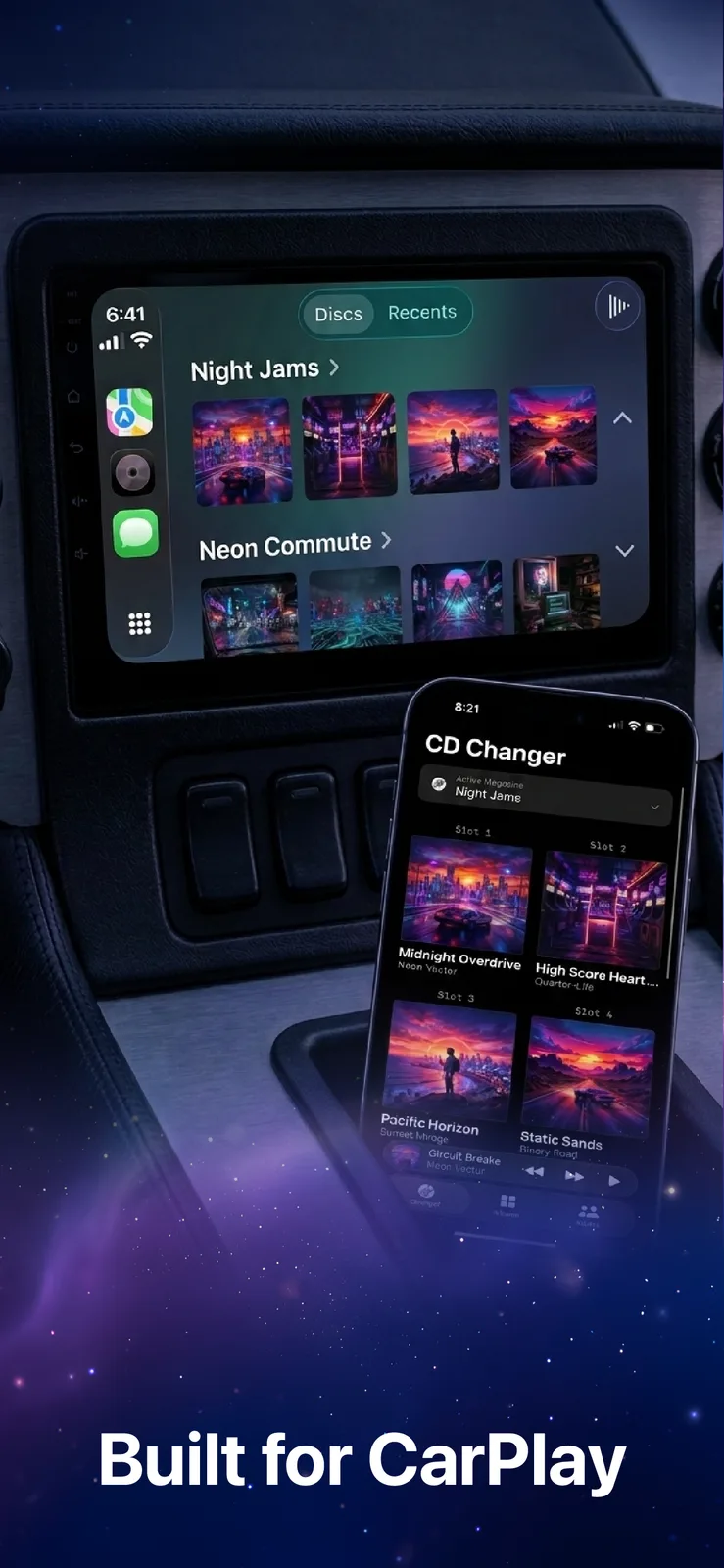 Digital CD player on both iphone and on Carplay Dashboard