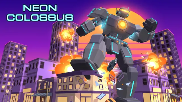 Neon Colossus gameplay art